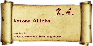 Katona Alinka névjegykártya